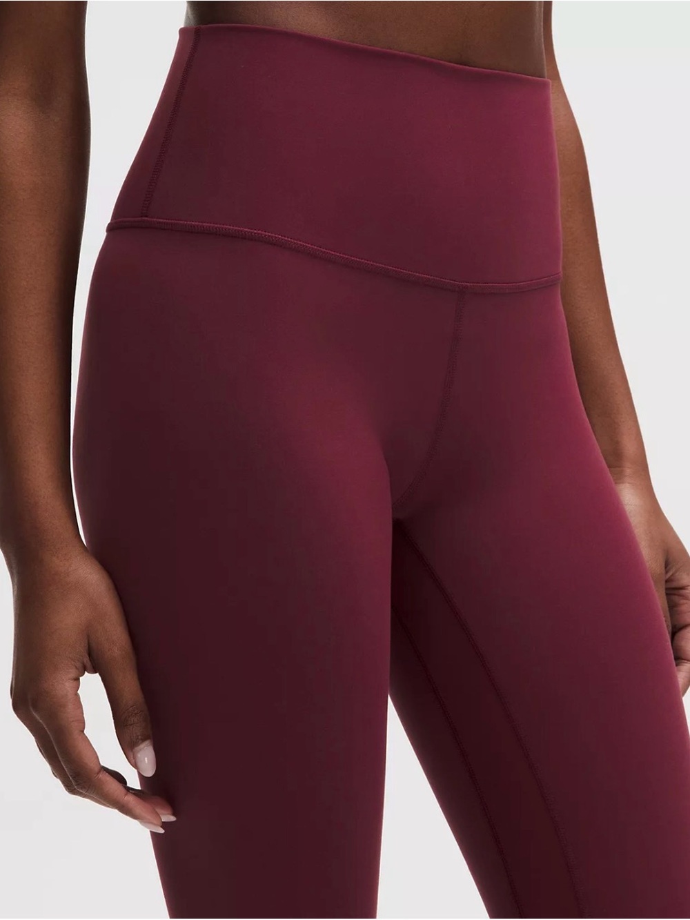 High-Rise Sculpting Leggings in Maroon